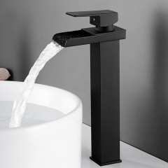 Robinet de lavabo tout en cuivre à un trou robinet froid et chaud