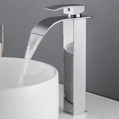 Robinet de lavabo tout en cuivre à un trou robinet froid et chaud