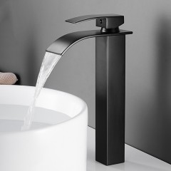 Robinet de lavabo tout en cuivre à un trou robinet froid et chaud