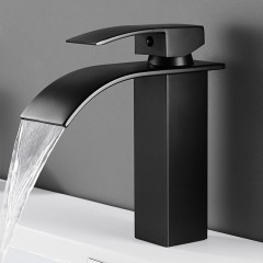 Robinet de lavabo tout en cuivre à un trou robinet froid et chaud