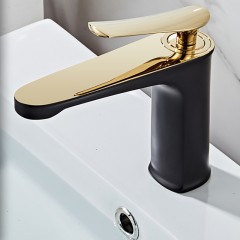 Robinet de lavabo à bulles d'eau à un trou tout en cuivre