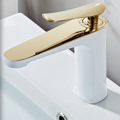Robinet de lavabo à bulles d'eau à un trou tout en cuivre