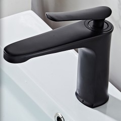 Robinet de lavabo à bulles d'eau à un trou tout en cuivre