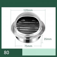 Évent d'échappement rond Acier inoxydable