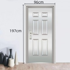 Portes de sécurité Portes extérieures en acier inoxydable à ouverture plate