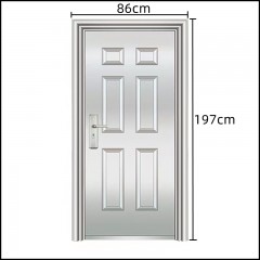 Portes de sécurité Portes extérieures en acier inoxydable à ouverture plate