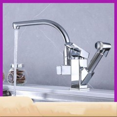 Robinet de cuisine 2-en-1 coulissant