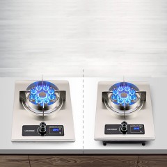 plaque de cuisson à gaz à un seul brûleur en acier inoxydable