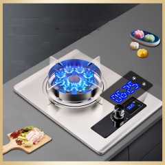 plaque de cuisson à gaz à un seul brûleur en acier inoxydable