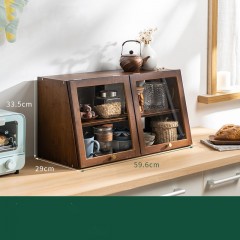 Armoire à vin acrylique en bambou