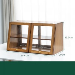 Armoire à vin acrylique en bambou
