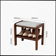 Banc en bois massif avec espace de rangement  à chaussures