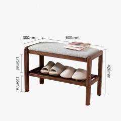 Banc en bois massif avec espace de rangement  à chaussures