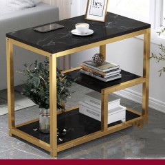Table basse carrée avec étagères de rangement