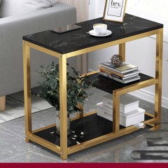 Table basse carrée avec étagères de rangement