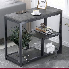 Table basse carrée avec étagères de rangement