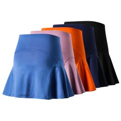 Pantalon jupe de sport à taille haute pour femme avec doublure anti-froissement et séchage rapide