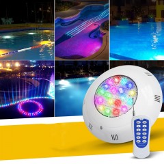 lampe de piscine à led, télécommande sans fil, étanche