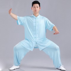 JIEYI  Costume de Tai Chi à manches courtes en soie  costume d'arts martiaux