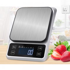 CHANGXIE Balance électronique en acier inoxydable rechargeable avec batterie triple à usage