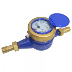 Compteur d'eau tout en  cuivre avec peinture antirouille humide