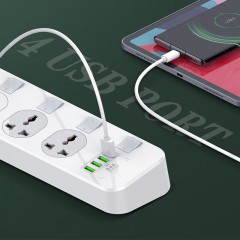 LDNIO Rallonge électrique prise de commutation indépendante Regulation  Euro 4USB
