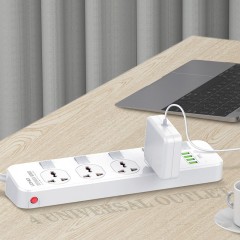 LDNIO Rallonge électrique prise de commutation indépendante Regulation  Euro 4USB