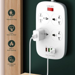 LDNIO Rallonge électrique  Commutateur de bande de remplissage rapide USB (nuancier manquant)