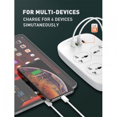 LDNIO Rallonge électrique  Commutateur de bande de remplissage rapide USB (nuancier manquant)
