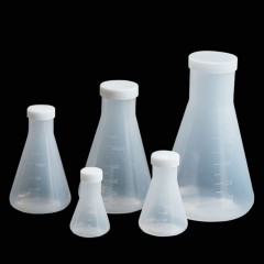 OKMEI Flacons triangulaires recouverts de plastique résistant aux acides et aux alcalis