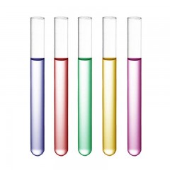 WS tube à essai en verre résistant aux hautes températures à bouche plate fond rond verre à haute teneur en borosilicate