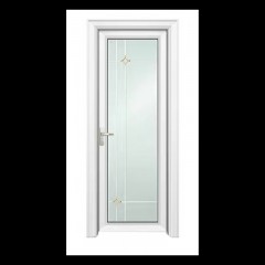 Porte de salle de bain en alliage d'aluminium et verre trempé