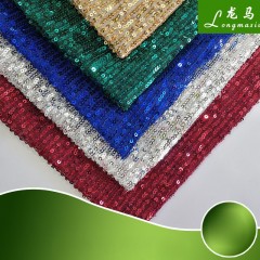 Tissu paillettes 3mm fil de soie de polyester
