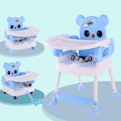 Chaise de salle à manger pour enfants pliable et portable en plastique