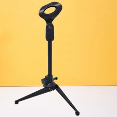 Support microphone relevable à trois pieds en alliage de zinc