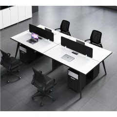 Set de bureau Siège quadruple avec tableau en mélamine