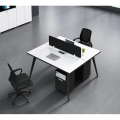 Set de bureau Siège quadruple avec tableau en mélamine
