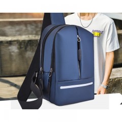 Sac à bandoulière pour homme tissu Oxford  avec bandes réfléchissantes