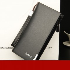 Portefeuille pour homme baellerry avec fermeture à glissière en cuir PU avec fermeture à glissière