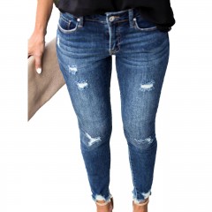 Pantalon jean Femme déchiré