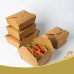 Boîtes à lunch jetables en papier kraft biodégradable