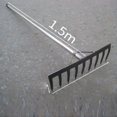 Râteau  neuf dents 1.5 m tube galvanisé