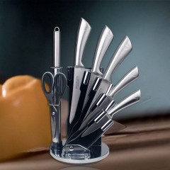 RUIMING Set de huit pièces porte-outils en acrylique avec poignée creuse en acier inoxydable