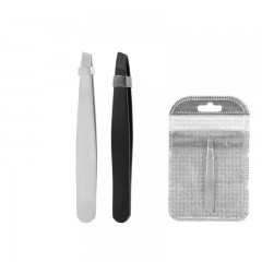 Pince à sourcils inclinée en acier inoxydable