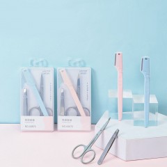 LAMEILA Set de réparation des sourcils 3 pièces en acier inoxydable clip à sourcils oblique