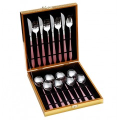 Ensemble de 16 couverts en acier inoxydable couteaux et fourchettes