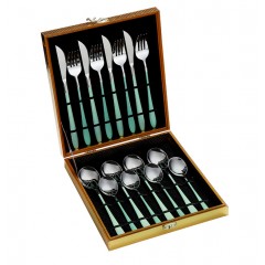 Ensemble de 16 couverts en acier inoxydable couteaux et fourchettes