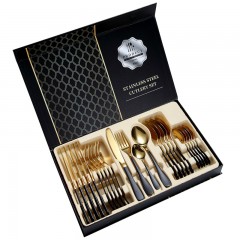 Set de 24 pièces de couteau, fourchette et cuillère à manger occidental 1010 repas en acier inoxydable