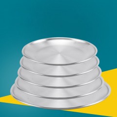 Plateau de barbecue en acier inoxydable rond monocouche