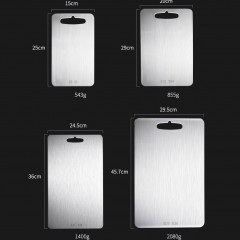 Planche à découper épaissie en acier inoxydable
